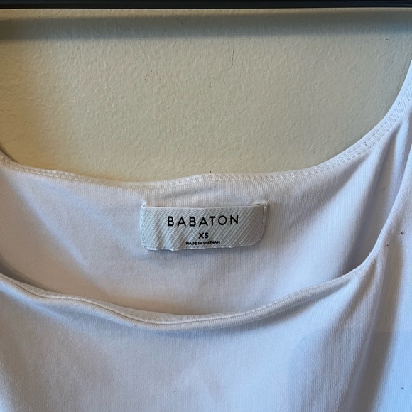 Aritzia Square Neck White Contour Bodysuit - Picture 2 of 7